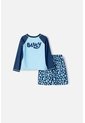 Conjunto Baño De Bluey Multicolor De Camiseta Manga Larga Para Niño 2T A 6T 4T de BLUEY