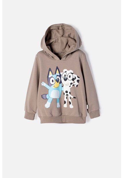 Buzo De Bluey Taupe Con Capucha Para Niño 2T A 6T 3T