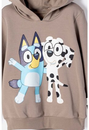 Buzo De Bluey Taupe Con Capucha Para Niño 2T A 6T 3T