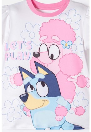 Pijama De Bluey Multicolor De Pantalón Largo Para Niña 2T A 6T 2T