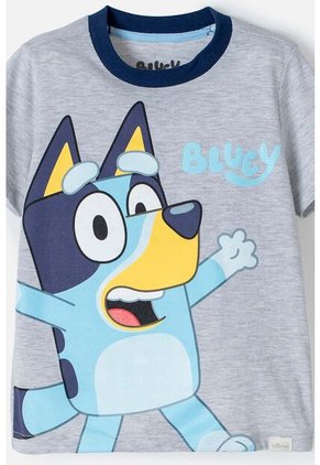 Pijama De Bluey Azul Y Gris Maga Corta Para Niño 2T A 6T 3T