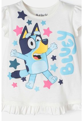 Conjunto De Bluey Marfil Y Azul De Leggins Para Niña 2T A 5T 4T