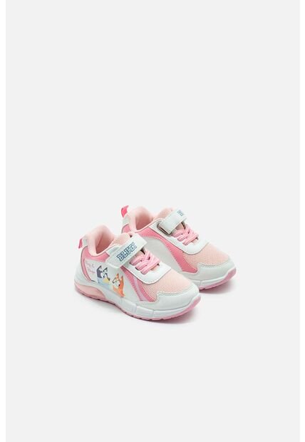 Tenis Con Luces De Bluey Blanco Y Rosado Para Niña 25