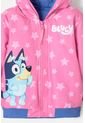 Chaqueta De Bluey Rosada Y Azul Con Capucha Para Niña 2T A 6T 4T de BLUEY