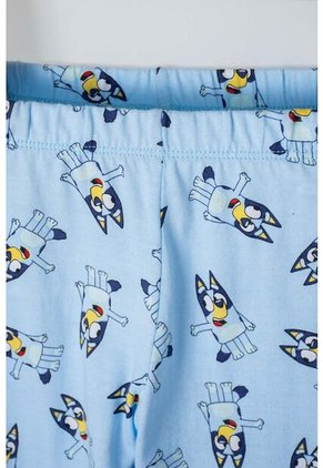 Pijama De Bluey Multicolor Manga Corta Para Niña 2T A 6T 5T