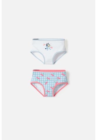 Pack X2 Panties De Bluey Blanco Para Niña 2T A 6T 2T BLUEY