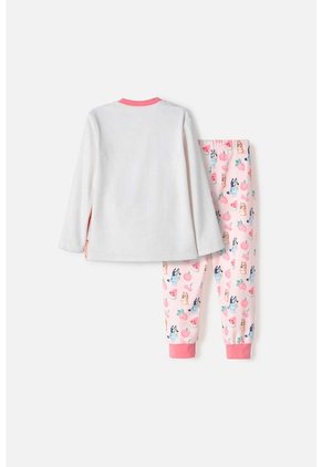 Pijama De Bluey Multicolor Tela Tipo Fleece Para Niña 2T A 6T 5T