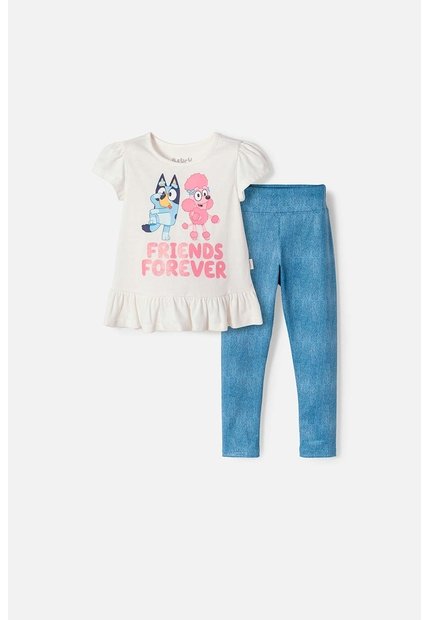 Conjunto De Bluey Con Pantalón Largo Multicolor Para Niña 2T A 6T 2T