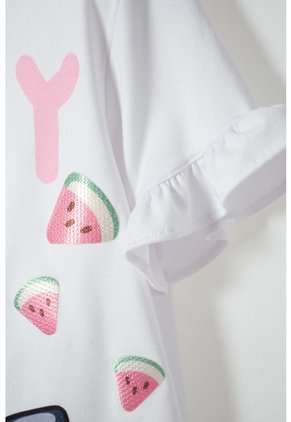 Camiseta De Bluey Blanca Manga Corta Para Niña De 2T A 6T 3T