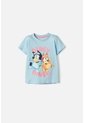 Camiseta De Bluey Manga Corta Azul Para Niña 2T A 6T 5T de BLUEY