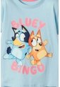 Camiseta De Bluey Manga Corta Azul Para Niña 2T A 6T 5T de BLUEY