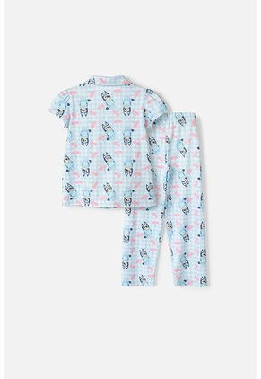 Pijama De Bluey Multicolor De Pantalón Largo Para Niña 2T A 6T 3T