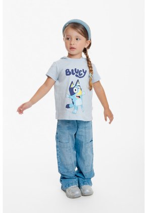 Camiseta De Bluey Con Capucha Azul Para Niña 2T A 6T 3T