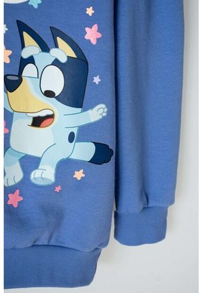 Buzo De Bluey Azul De Diseño Cerrado Para Niña 2T A 6T 5T