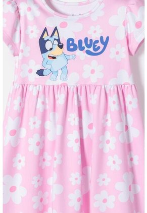 Vestido De Bluey Multicolor Corto Para Niña 2T A 6T 2T