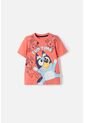 Camiseta De Bluey Manga Corta Salmon Para Niño 2T A 6T 3T de BLUEY