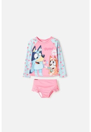 Conjunto De Baño De Bluey Manga Larga Multicolor Para Niña 2T A 6T 2T