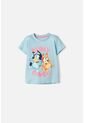 Camiseta De Bluey Manga Corta Azul Para Niña 2T A 6T 4T de BLUEY