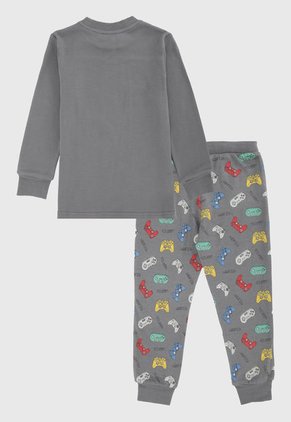 Pijama Gris-Multicolor Boboli	