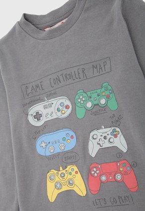 Pijama Gris-Multicolor Boboli	