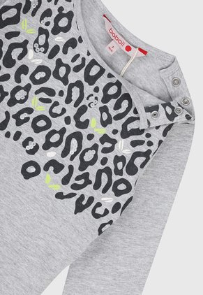 Vestido Gris-Negro Boboli