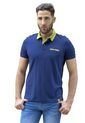 Polo Color Azul Oscuro Para Hombre Manga Corta Con Cuello En Color Verde Ronald de Bocared