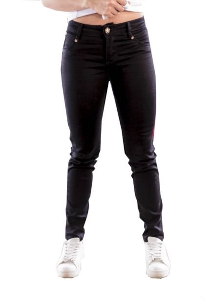 Jean Color Negro Bocared Para Dama Clasico Imitacion Bolsillos En De Black  - Compra Ahora | Dafiti Colombia