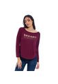 Mila Blusa Para Dama Color Vinotinto Bocared Manga Larga Con Estampado En Delantero de Bocared