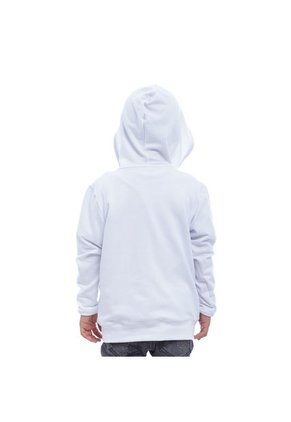 Stonne Saco Para Niño Color Blanco Bocared Manga Larga Con Capota Y Estampado En Delantero