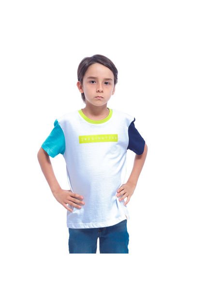 Roma Camiseta Para Niño Color Blanco Bocared Manga Corta Con Estampado En Delantero