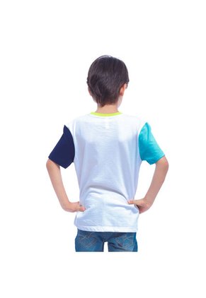 Roma Camiseta Para Niño Color Blanco Bocared Manga Corta Con Estampado En Delantero