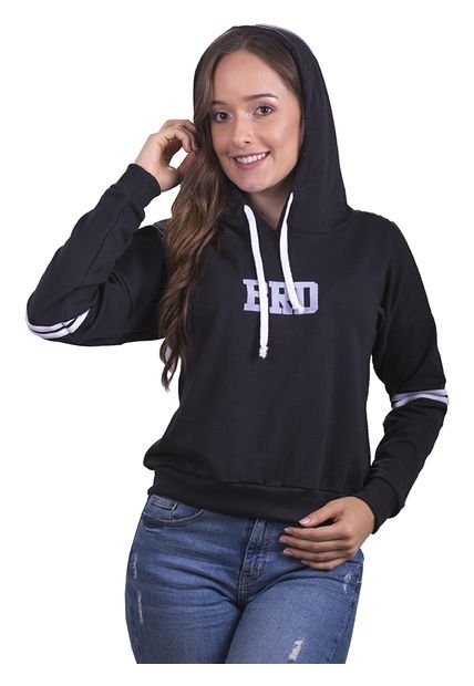 Saco Para Dama Manga Larga Con Capota Y Estampado En Delantero Zoa