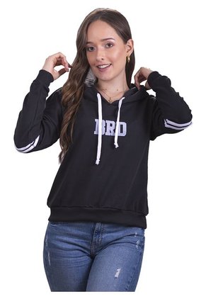 Saco Para Dama Manga Larga Con Capota Y Estampado En Delantero Zoa