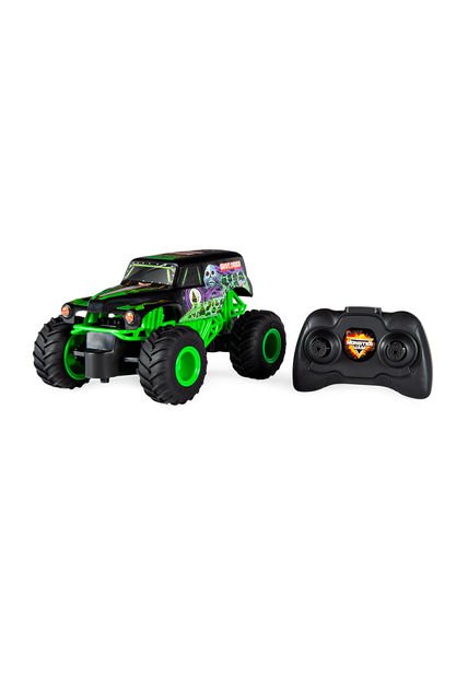 Monster Jam Grave Digger RC 1:24 Juguete Negro-Verde BOING TOYS