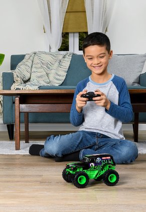 Monster Jam Grave Digger RC 1:24 Juguete Negro-Verde BOING TOYS