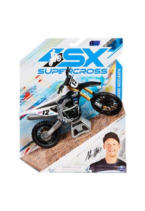 Juguete Blanco-Negro BOING TOYS Supercross Motocicleta Die Cast 1:10