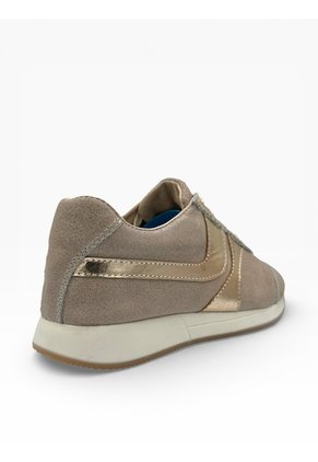 Tenis Beige Mujer En CUERO Deportivo Bont Lucca