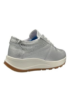 Tenis CUERO Mujer Deportivo Plateado Bont Torino