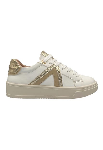 Tenis Dama Marfil Dorado Bont Flower