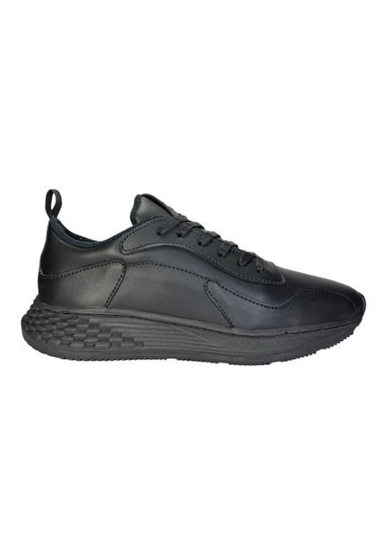 Tenis Deportivo Colegial Cosido Negro Para Niño Y Niña Bont C06