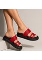Sandalia Canoa En Cuero Para Mujer Rojo Lia Bont de BONT