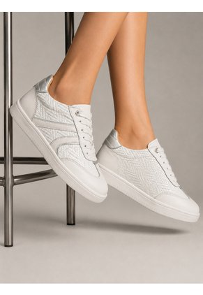 Tenis En Cuero Para Mujer Blanco Origen Bont