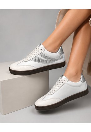 Tenis De Cuero Para Mujer Blanco Cosmos Bont