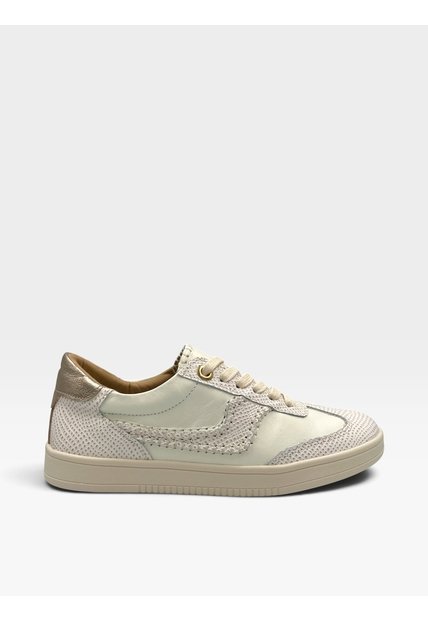 Tenis De Cuero Para Mujer Crema Atenea Bont
