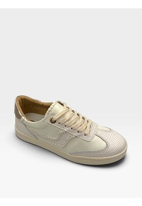 Tenis De Cuero Para Mujer Crema Atenea Bont