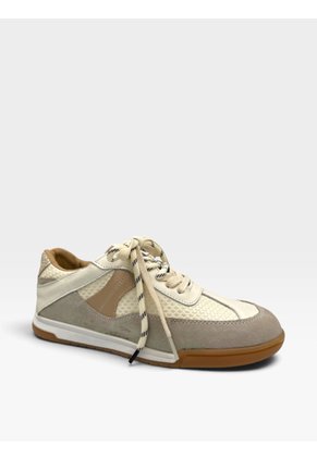 Tenis De Cuero Para Mujer Crema Retro Bont