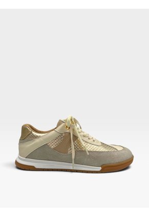 Tenis De Cuero Para Mujer Champán Retro Bont