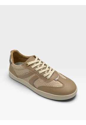 Tenis En Cuero Para Mujer Beige Origen Bont
