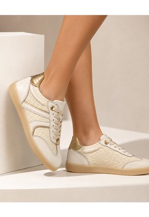 Tenis En Cuero Para Mujer Crema Origen Bont
