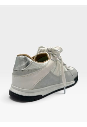 Tenis De Cuero Para Mujer Blanco Retro Bont